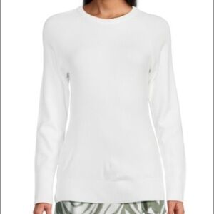 French Connection Babysoft Raglan Crew Small Women's White Sweater NWT